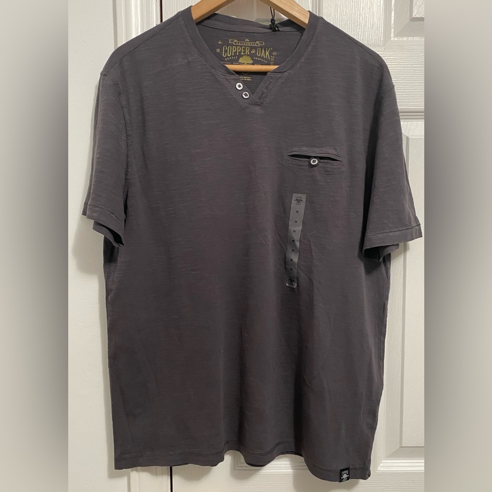 Copper & Oak Charcoal Grey Henley